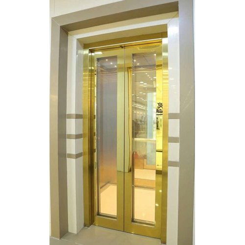 Gold SS Center Opening Auto Door